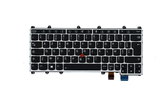 Lenovo Yoga X380 Keyboard French Silver Backlit 01HX111