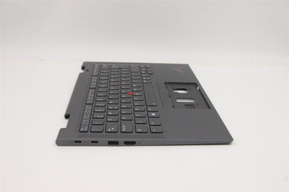 Lenovo Yoga X1 6th Keyboard Palmrest Top Cover Portuguese Grey 5M11C41006