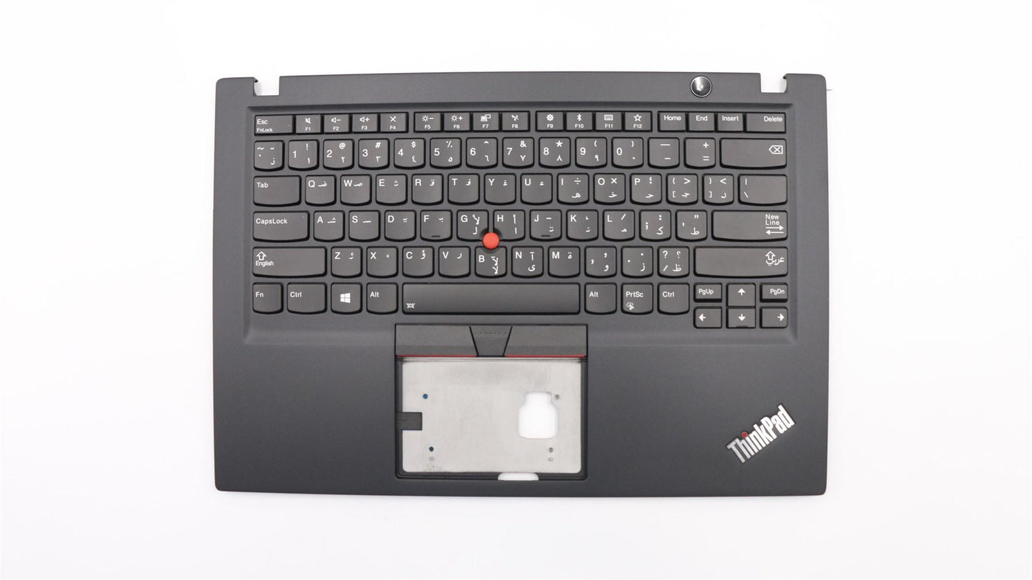 Lenovo ThinkPad T490s Keyboard Palmrest Top Cover Arabic Black Backlit 02HM201