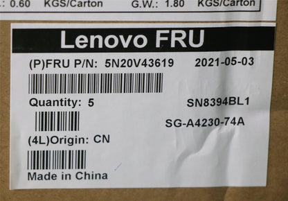 Lenovo UK English Latin American Spanish Keyboard 5N20V43619