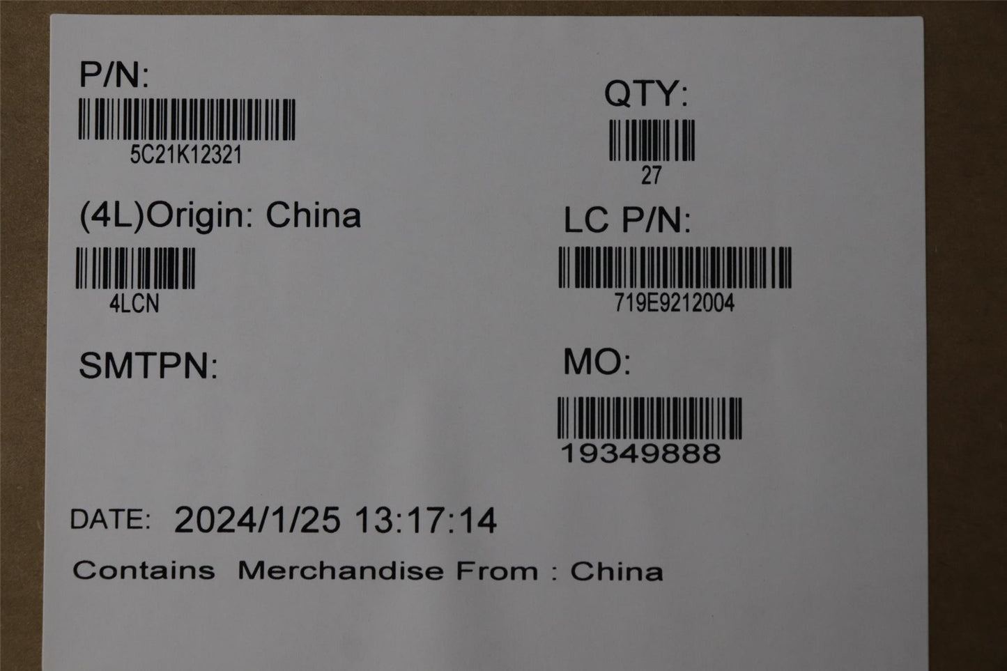 Lenovo CS23 Y4 HD 2MC CCY 5C21K12321