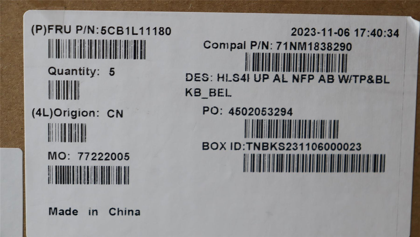 Lenovo IdeaPad 5 14IRL8 5 14IAH8 Palmrest Cover Touchpad Keyboard 5CB1L11180