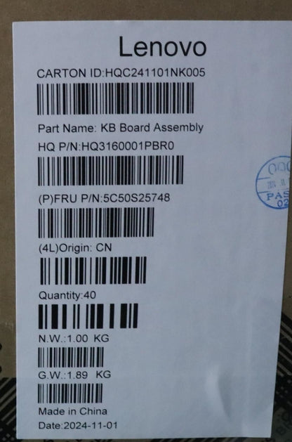 Lenovo CARDPOP H 83J0_Intel USB Intel Board 5C50S25748
