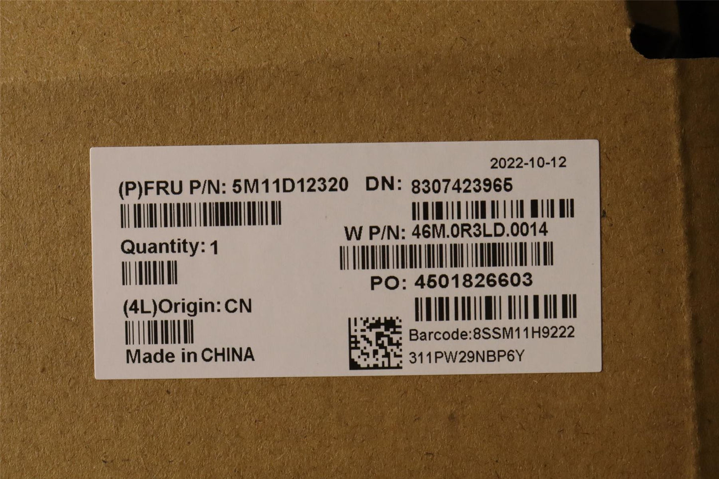 Lenovo ThinkPad P1 Gen 5 LCD Screen Display Assembly 5M11D12320