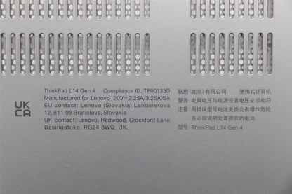 Lenovo ThinkPad L14 Gen 4 Bottom Base Lower Chassis Cover Black 5CB1L47301