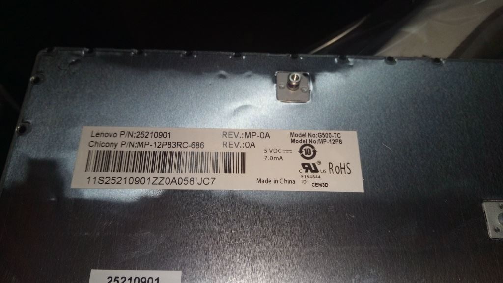 Lenovo CCYT4G9TC102KeyBlackKeyBlackFrameKBD Keyboard 25210901