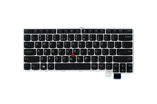 Genuine Lenovo ThinkPad T470s Keyboard US International Silver 01ER858