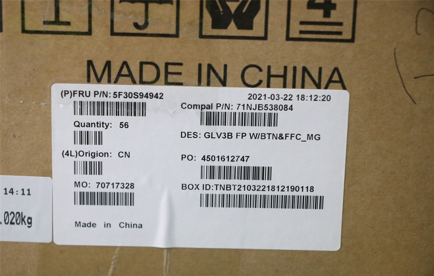Lenovo FP BD C 21A4 w/BTN&FFC MG 5F30S94942
