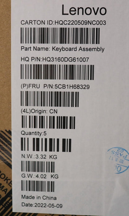 Lenovo ThinkBook 14 G4+ IAP Palmrest Cover Touchpad Keyboard German 5CB1H68329