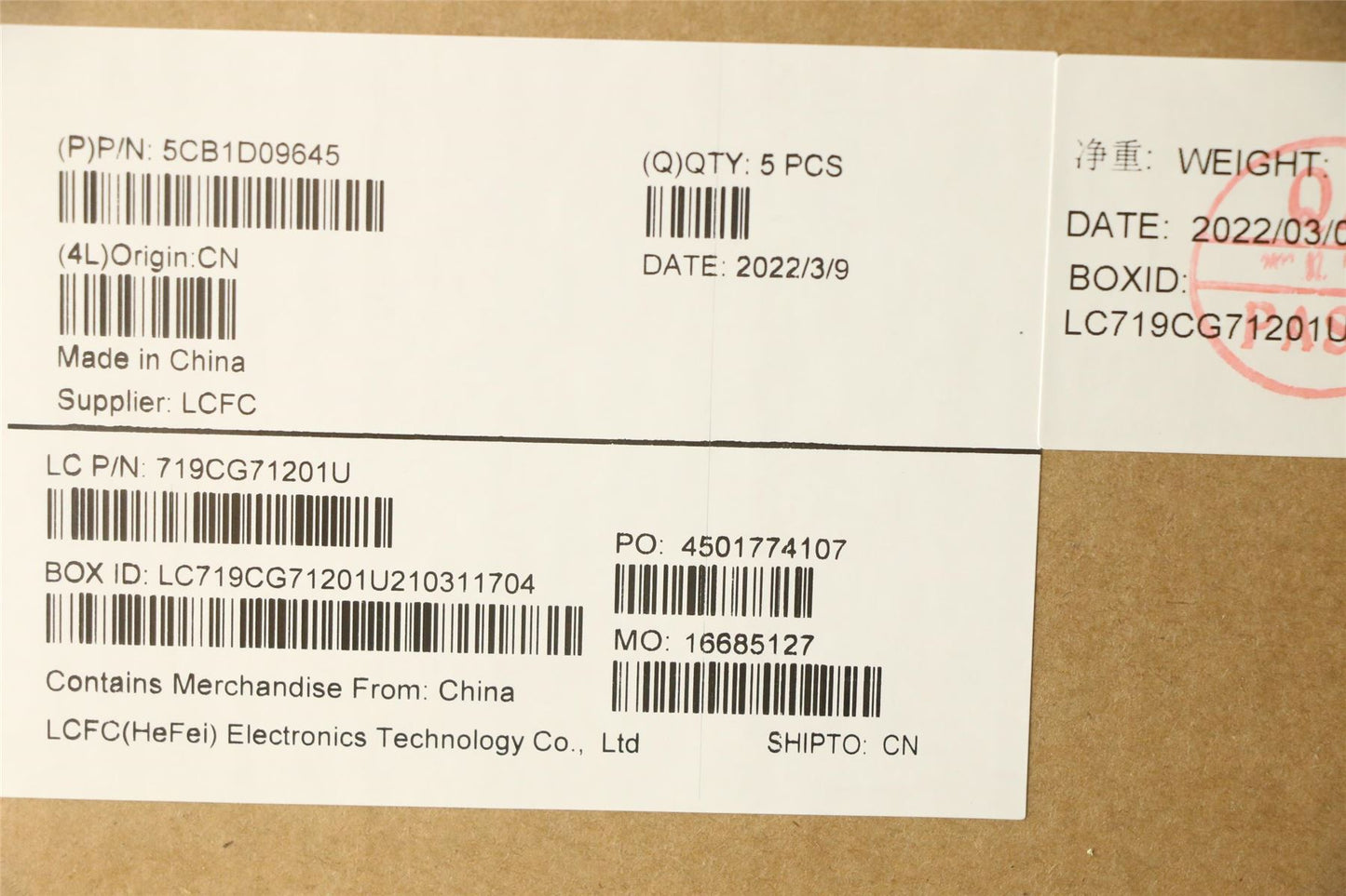 Lenovo Upper Case ASM_TC L82JF SGw/RGBWRF 5CB1D09645