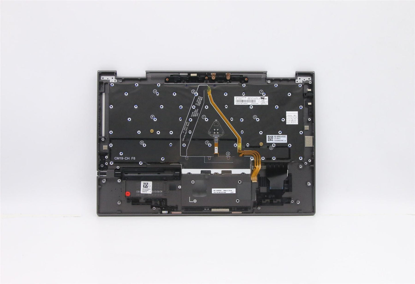 Lenovo Yoga X1 5th Keyboard Palmrest Top Cover US International Grey 5M10Z37086