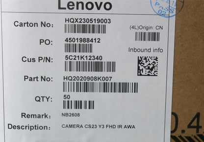 Lenovo CS23 Y3 FHD IR AWA 5C21K12340
