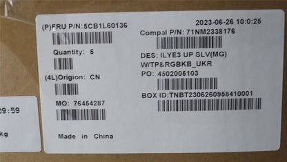Lenovo Slim 5 16IRH8 Palmrest Cover Touchpad Keyboard Ukrainian 5CB1L60136