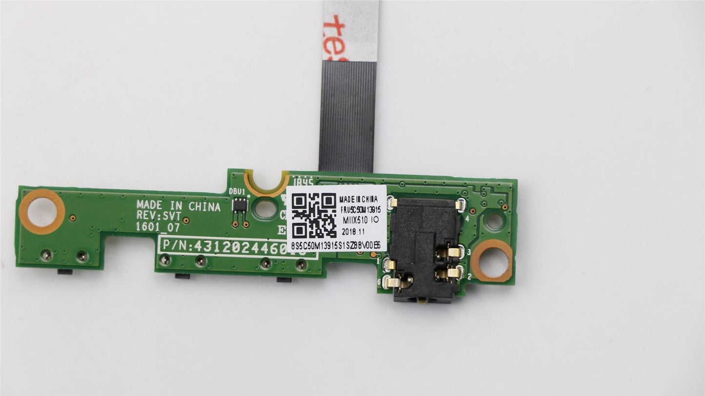 Lenovo Miix 510-12ISK 510-12IKB Audio I/O IO Board Cable 5C50M13915