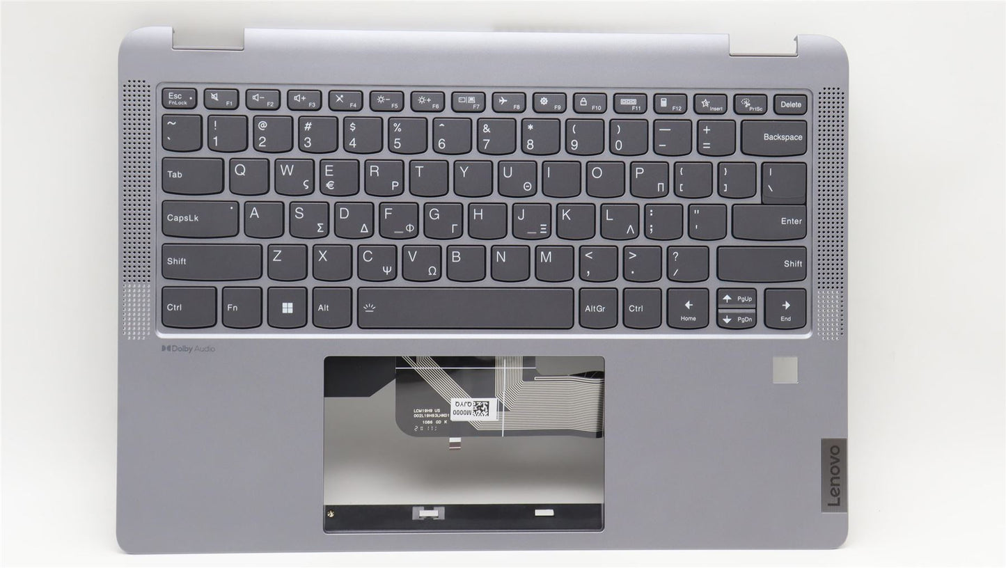 Lenovo IdeaPad 5 14ABR8 Keyboard Palmrest Top Cover Greek Arctic Grey 5CB1K20802