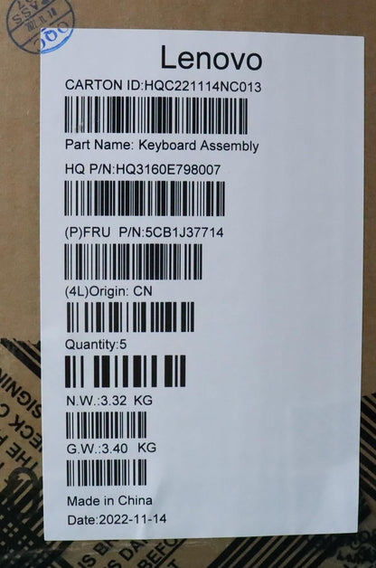 Lenovo IdeaPad 7 16IAH7 Palmrest Cover Touchpad Keyboard Russian Grey 5CB1J37714