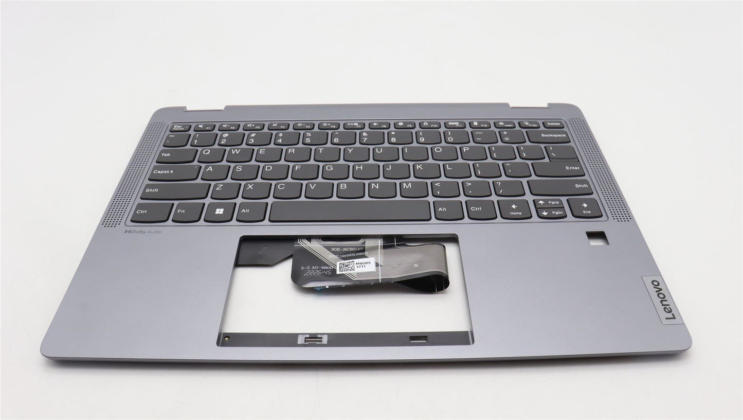 Lenovo IdeaPad 5 14ABR8 Keyboard Palmrest Top Cover US Artic Grey 5CB1K20816
