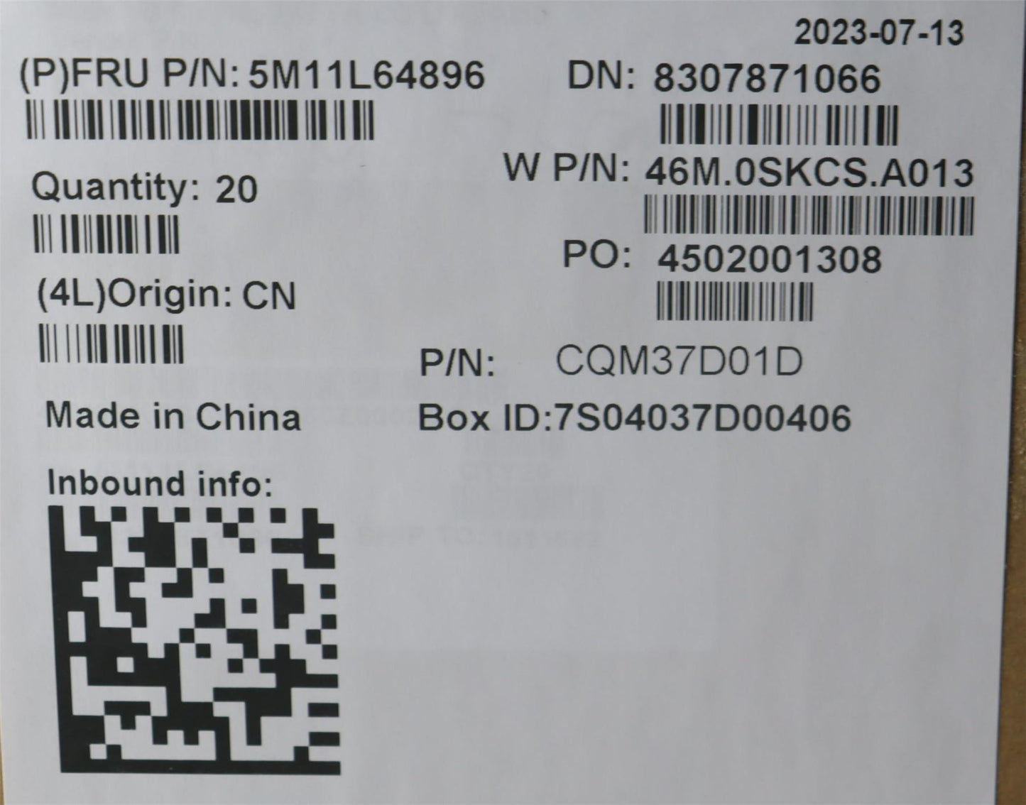 Lenovo MECH_ASM ASM A COVER YG 2.4T SG WLAN AMD 5M11L64896