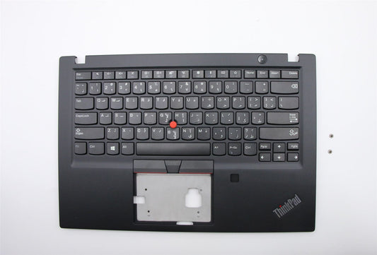 Lenovo ThinkPad T490s Keyboard Palmrest Top Cover Arabic Black Backlit 02HM417