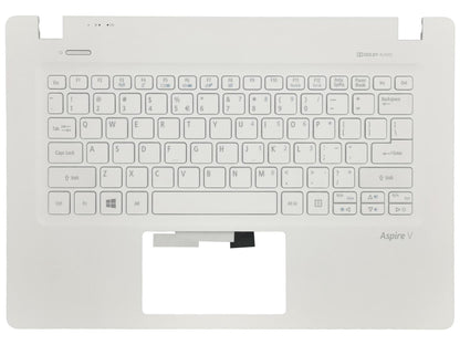 Acer Aspire V3-372 V3-372T Palmrest Cover Keyboard White 6B.G7AN1.009