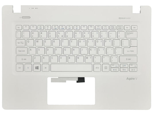 Acer Aspire V3-372 V3-372T Palmrest Cover Keyboard White 6B.G7AN1.009