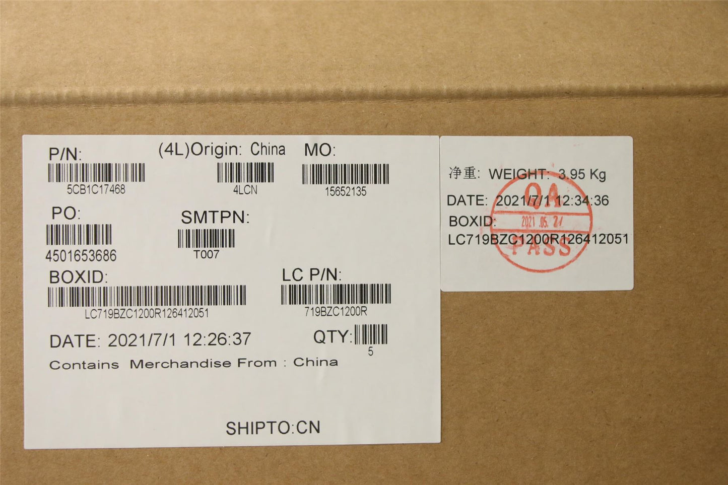 Lenovo Upper Case ASM_EURO ENG L82NBIGDIS 5CB1C17468