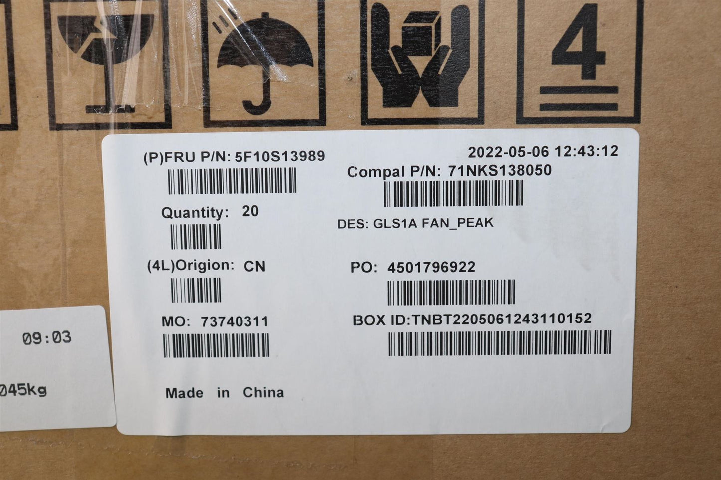 Lenovo System FAN C 82R0 Peak 5F10S13989