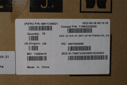 Lenovo IdeaPad 4G 14Q8C05 Palmrest Cover Touchpad Keyboard Silver 5CB1C68186
