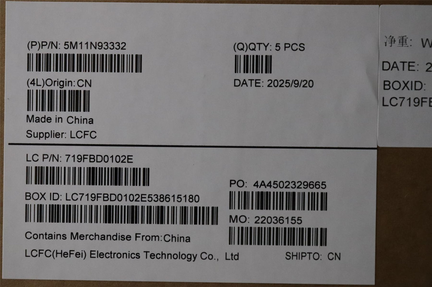 Lenovo MECH_ASM FRU KB EUROENG(TRI)US Bk 5M11N94108