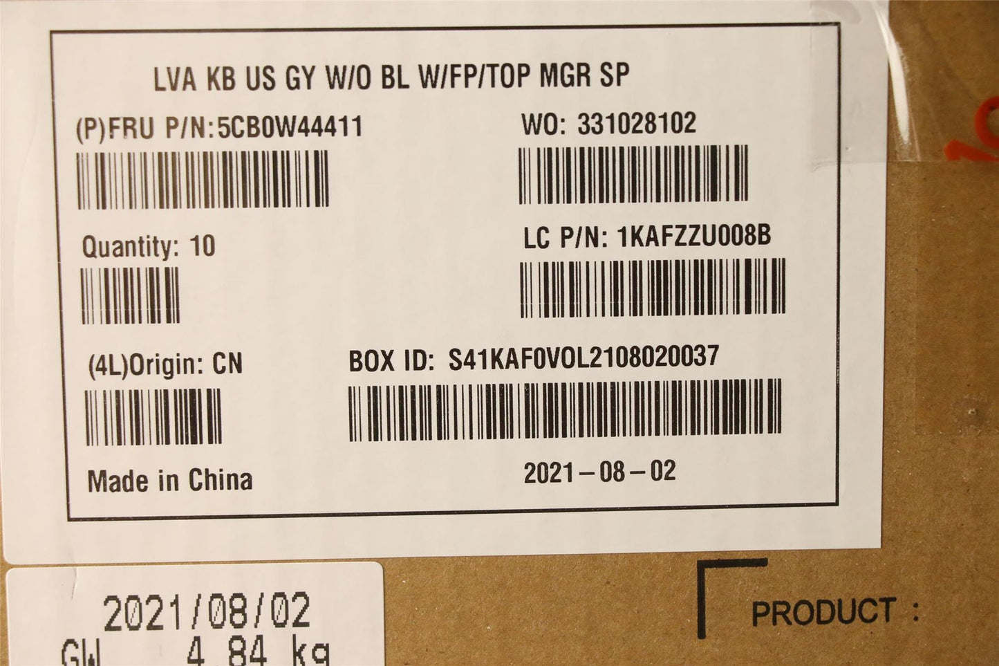 Lenovo ThinkBook 14-IML 14-IIL Keyboard Palmrest Top Cover US Grey 5CB0W44411