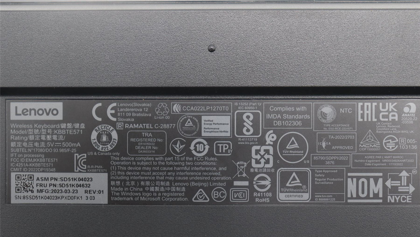 Lenovo Slim KB II-Nordic 5D51K04632