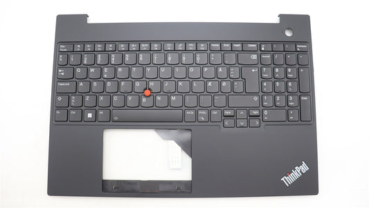 Lenovo ThinkPad E16 Gen 1 Keyboard Palmrest Top Cover Danish Black 5M11L65190