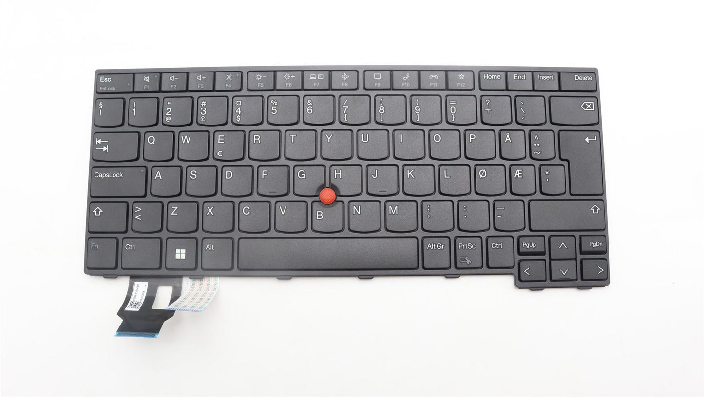 Lenovo ThinkPad P14s 4 P14s 3 L14 4 T14 4 Keyboard Norwegian Black 5N21D68288