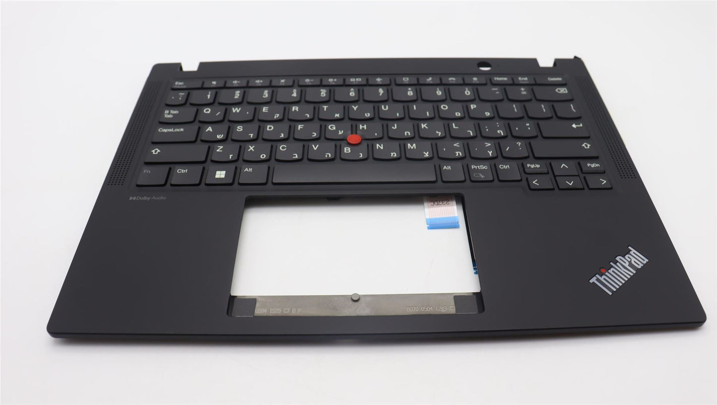 Lenovo ThinkPad X13 Gen 4 Keyboard Palmrest Top Cover Hebrew Black 5M11H89004