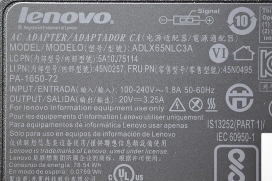 Lenovo Carbon X240 S440 E555 E450 X1 1st AC Charger Adapter Power Black 45N0495