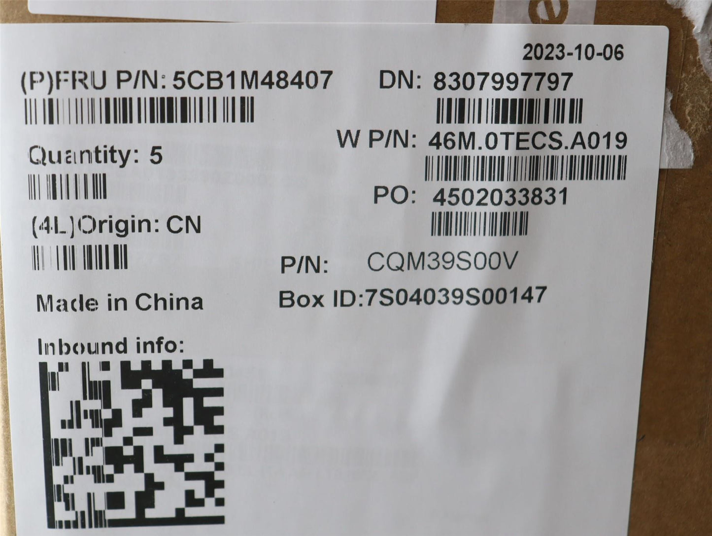 Lenovo COVER Upper Case ASM_ITA W21KK AG BL 5CB1M48407