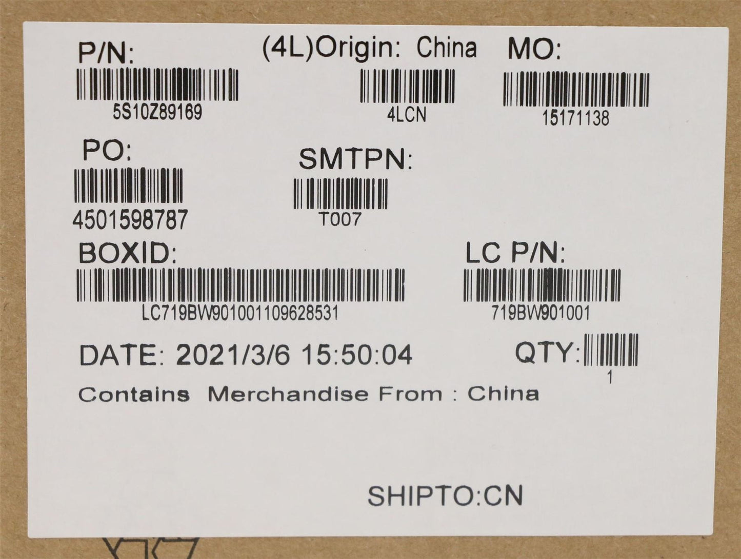 Lenovo ThinkPad P15s 2 T15 2 Screw Screws Kit 5S10Z89169