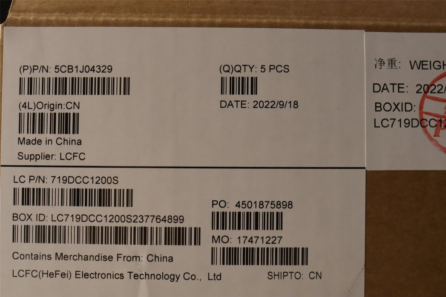 Lenovo Upper Case ASM_ITA L82TF RGBSG 5CB1J04329