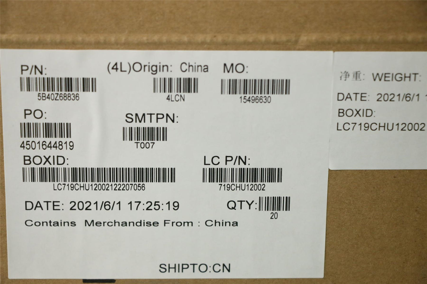 Lenovo 5B40Z68836 FRU 500e G3_USB_BRACKET_LEFT