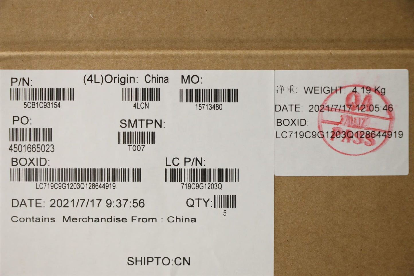 Lenovo Upper Case ASM_TC L82JS SGw/RGBWRF 5CB1C93154