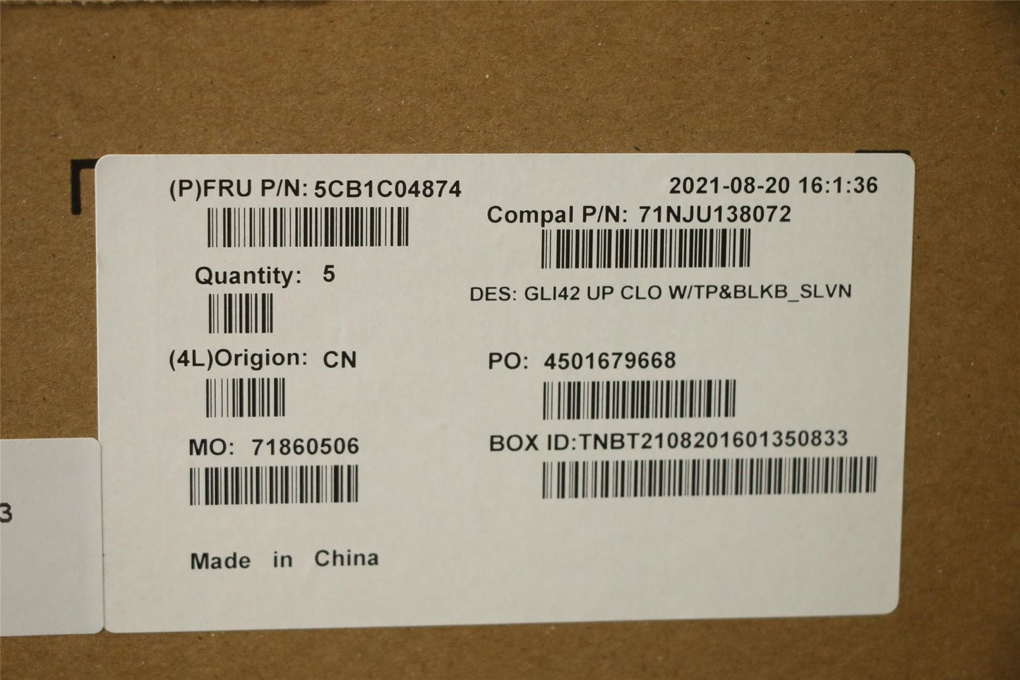 Lenovo IdeaPad 5 14ITL6 5 14ACN6 Palmrest Touchpad Cover Keyboard 5CB1C04874
