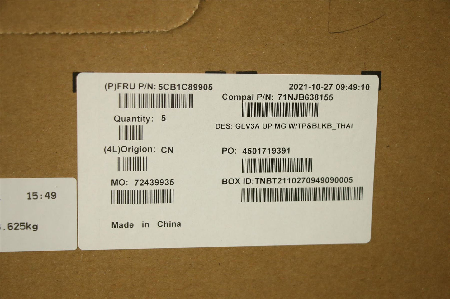 Lenovo Upper Case ASM_THAI C 21A2 MGBL 5CB1C89905
