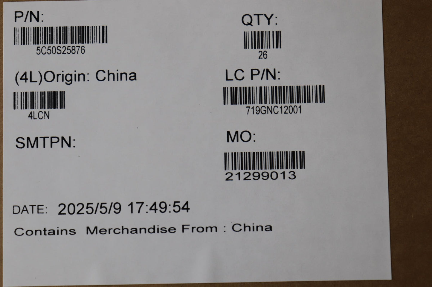 Lenovo CARDPOP L 83MW USB Board 5C50S25876