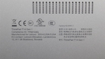 Lenovo ThinkPad T14 Gen 1 Bottom Base Lower Chassis Cover Black 5CB1L84659