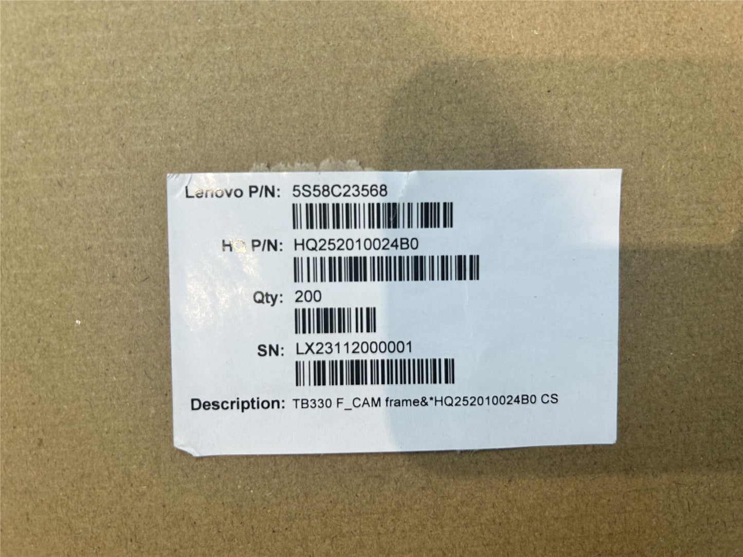 Lenovo TB330 F_CAM frame&*HQ252010024B0 CS 5S58C23568