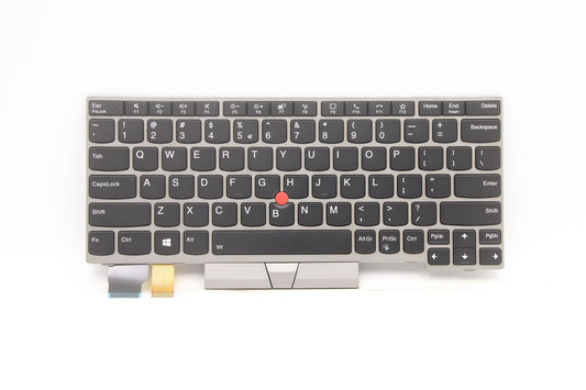 Lenovo ThinkPad L13 2 Tastatur US Europa Silber mit Hintergrundbeleuchtung 5N20V43497