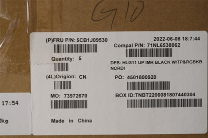 Lenovo IdeaPad 3 16IAH7 Palmrest Cover Touchpad Keyboard Nordic Black 5CB1J09530