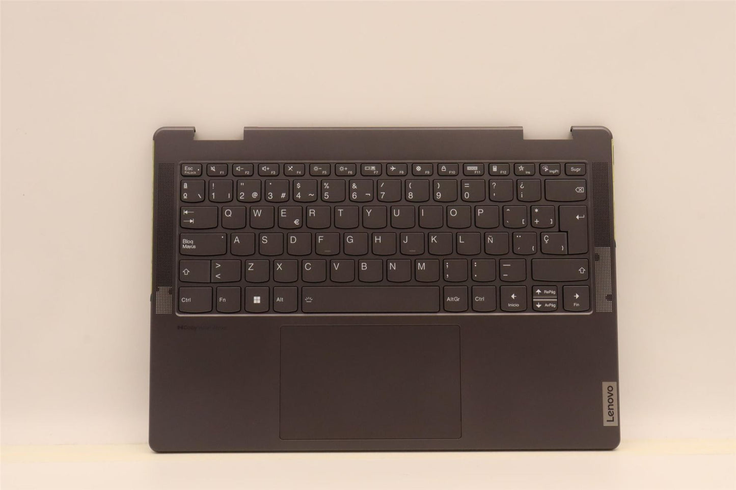 Lenovo Yoga 7 14IAL7 Palmrest Cover Touchpad Keyboard Spanish 5CB1J02475
