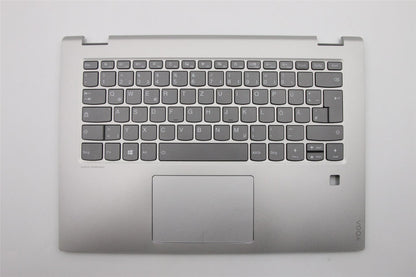 Lenovo Yoga 520-14IKB Palmrest Cover Touchpad Keyboard German Silver Backlit 5CB0N67784