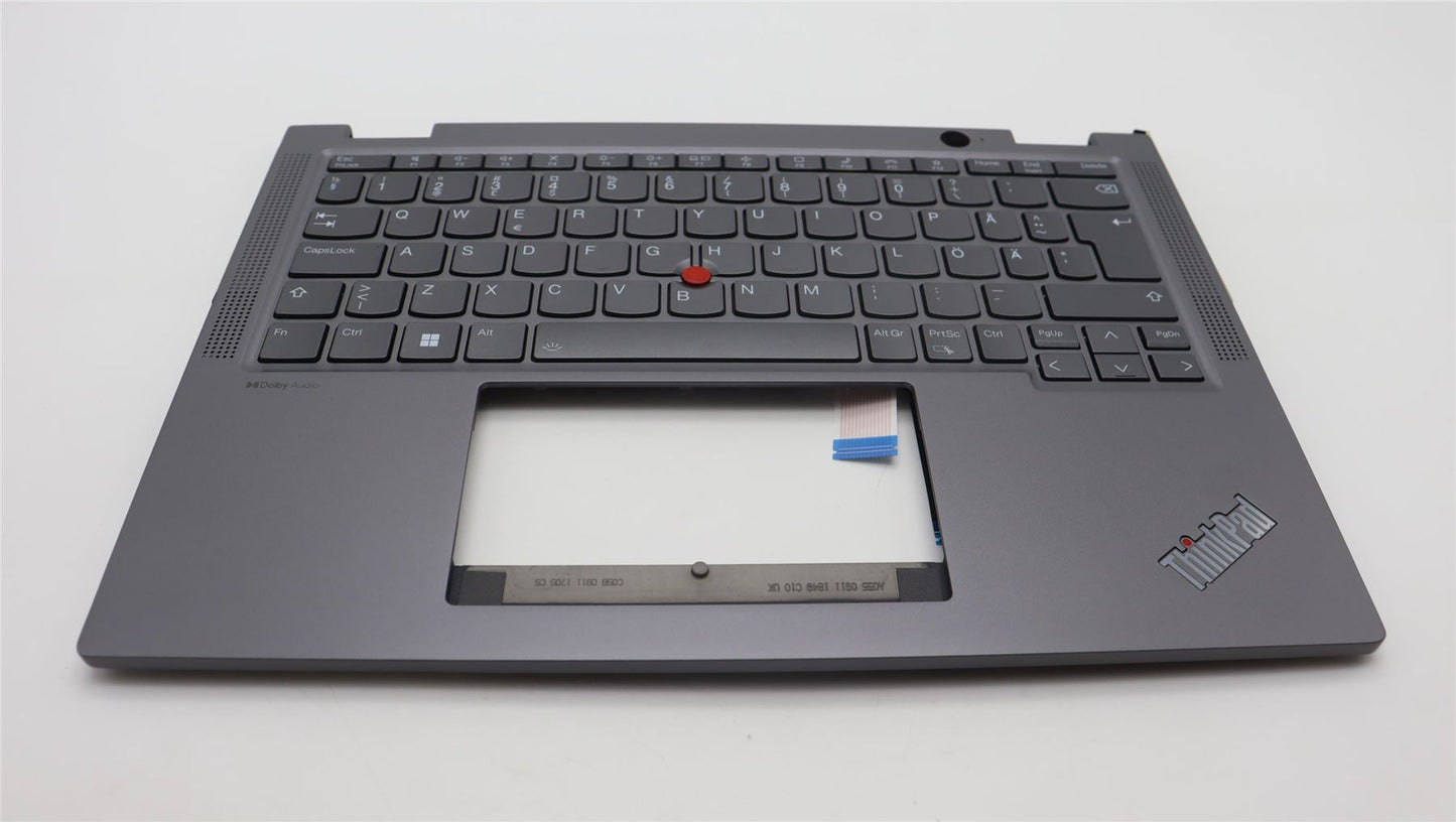 Lenovo ThinkPad X13 Gen 4 Keyboard Palmrest Top Cover Grey Backlit 5M11L64744